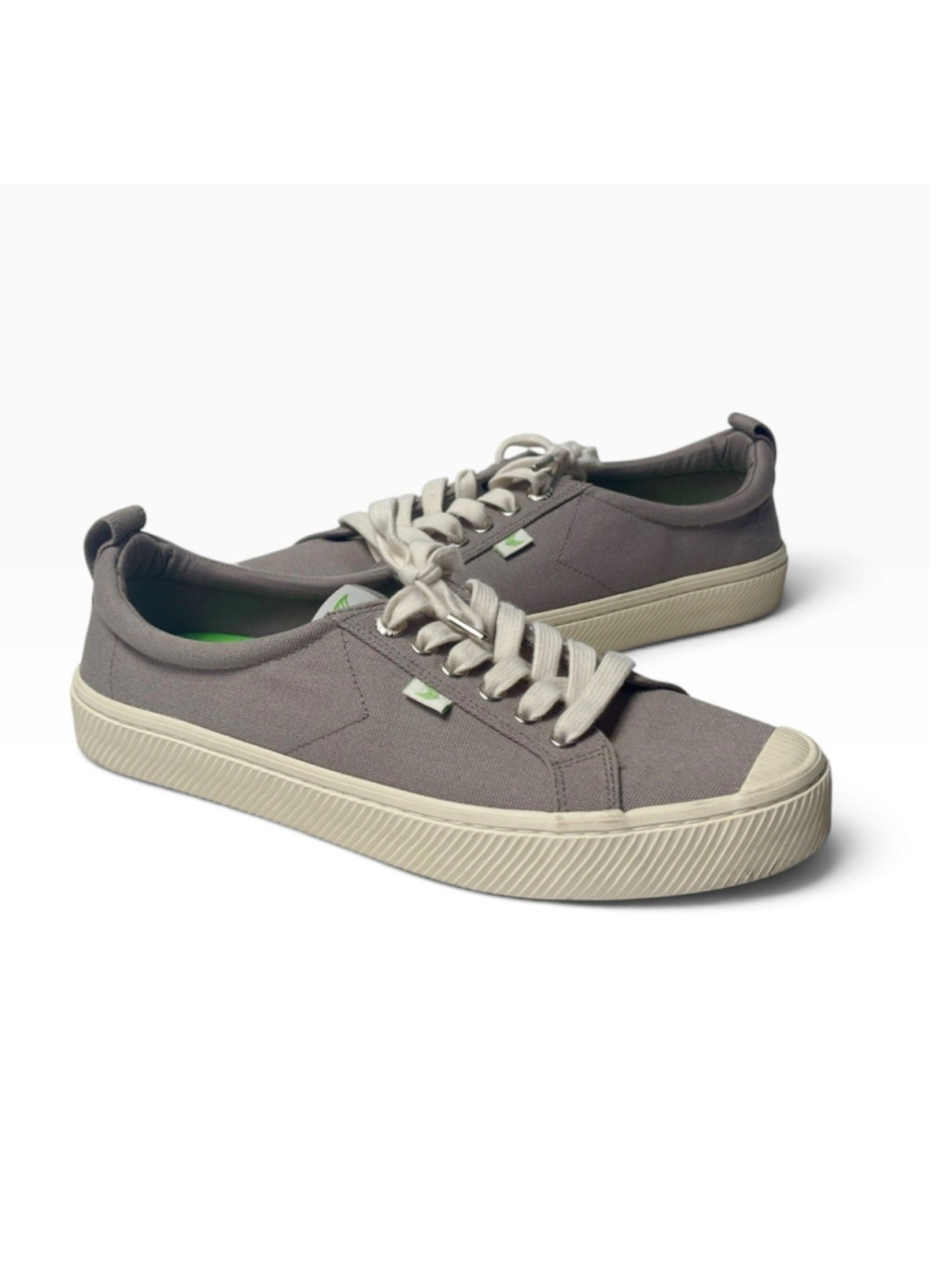 Cariuma Womens OCA Low Canvas Sneakers Shoes Size 10.5 Gray Taupe EUC